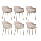 Kit 6 Cadeiras Marcela   Nude