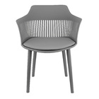 Kit 6 Cadeiras Marcela Montreal Mena Polipropileno Com Estofa