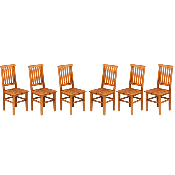 Kit 6 Cadeiras Mineira Madeira Maciça Natural