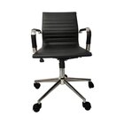 Kit 6 Cadeiras Office Com Rodízio E Encosto Esteirinha Baixa