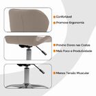 Kit 6 Cadeiras Office Eiffel Slim Ajustável Base Giratória -