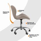Kit 6 Cadeiras Office Eiffel Slim Ajustável Base Giratória -