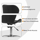 Kit 6 Cadeiras Office Eiffel Slim Ajustável Base Giratória -