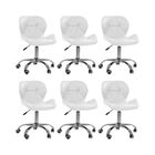 Kit 6 Cadeiras Office Eiffel Slim Ajustável Base Giratória -