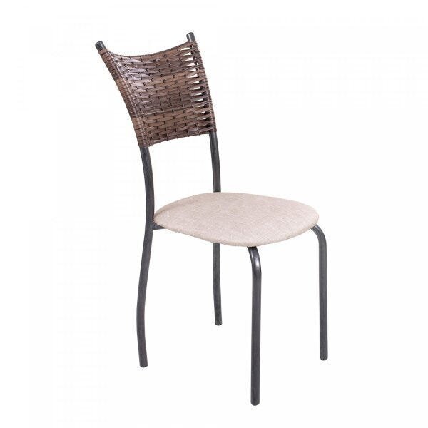 Kit 6 Cadeiras Para Cozinha Em Aço E Junco Espanha Mais Decor