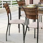Kit 6 Cadeiras Para Cozinha Em Aço E Junco Espanha Mais Decor