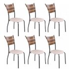 Kit 6 Cadeiras Para Cozinha Em Aço E Junco Espanha Mais Decor