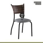 Kit 6 Cadeiras Para Cozinha Junco Sintético Md05  Preto Fosco