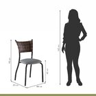 Kit 6 Cadeiras Para Cozinha Junco Sintético Md05  Preto Fosco