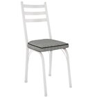Kit 6 Cadeiras Para Cozinha Tubular D-13 Nara De Aço Branco/p