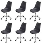 Kit 6 Cadeiras Para Escritório Decorativa Giratória Joly 1108