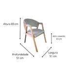 Kit 6 Cadeiras Para Mesa De Jantar Com Encosto Curvo Em Madei