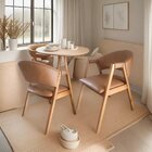 Kit 6 Cadeiras Para Mesa De Jantar Com Encosto Curvo Em Madei