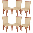 Kit 6 Cadeiras Para Mesa De Jantar Estofada Roma 48 X 102 Cm