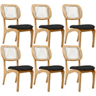 Kit 6 Cadeiras Para Sala De Jantar Cozinha Estofada E Tela Ma