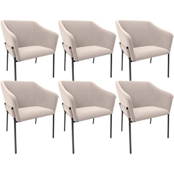 Kit 6 Cadeiras Para Sala De Jantar Estar Living Olívia L02 Su