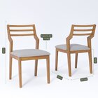 Kit 6 Cadeiras Para Sala De Jantar Estofadas Damasco Madeira/