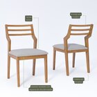 Kit 6 Cadeiras Para Sala De Jantar Estofadas Damasco Madeira/