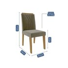 Kit 6 Cadeiras Para Sala De Jantar Estofadas Nicole Nature/jo
