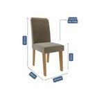 Kit 6 Cadeiras Para Sala De Jantar Estofadas Tais Nature/joli
