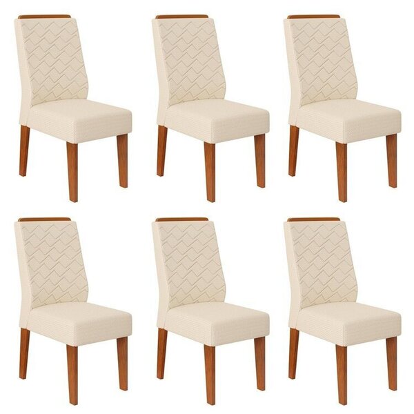 Kit 6 Cadeiras Para Sala De Jantar Lidia Freijo/neve