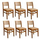 Kit 6 Cadeiras Para Sala De Jantar Madeira Maciça Estofada D2