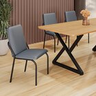 Kit 6 Cadeiras Para Sala De Jantar Malibu Grafite / Preto Fos