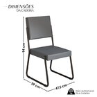 Kit 6 Cadeiras Para Sala De Jantar Napoli Grafite / Preto Fos