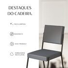 Kit 6 Cadeiras Para Sala De Jantar Napoli Grafite / Preto Fos