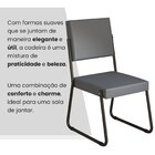 Kit 6 Cadeiras Para Sala De Jantar Napoli Grafite / Preto Fos