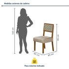 Kit 6 Cadeiras Para Sala De Jantar Pés Em Madeira Maciça Liz