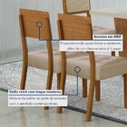 Kit 6 Cadeiras Para Sala De Jantar Pés Em Madeira Maciça Liz