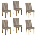 Kit 6 Cadeiras Para Sala De Jantar Pés Em Madeira Maciça Mari