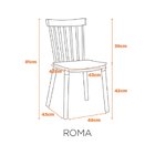 Kit 6 Cadeiras Para Sala De Jantar Roma Preto