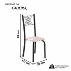 Kit 6 Cadeiras Para Sala De Jantar Sara Botanic Bege / Preto