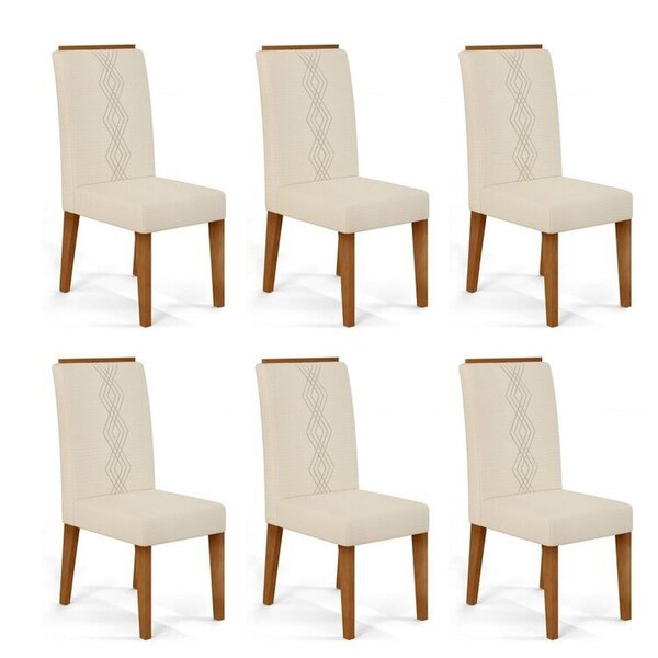 Kit 6 Cadeiras Para Sala De Jantar Yasmin Freijo/neve