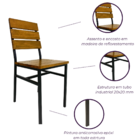 Kit 6 Cadeiras Portugal De Madeira Pinus Estilo Industrial