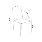 Kit 6 Cadeiras Revestimento Pvc Amanda Rivatti Móveis Cinza