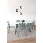 Kit 6 Cadeiras Revestimento Pvc Amanda Rivatti Móveis Cinza
