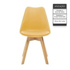 Kit 6 Cadeiras Saarinen Wood Com Estofamento Várias Cores - A