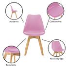 Kit 6 Cadeiras Saarinen Wood Com Estofamento Várias Cores - R