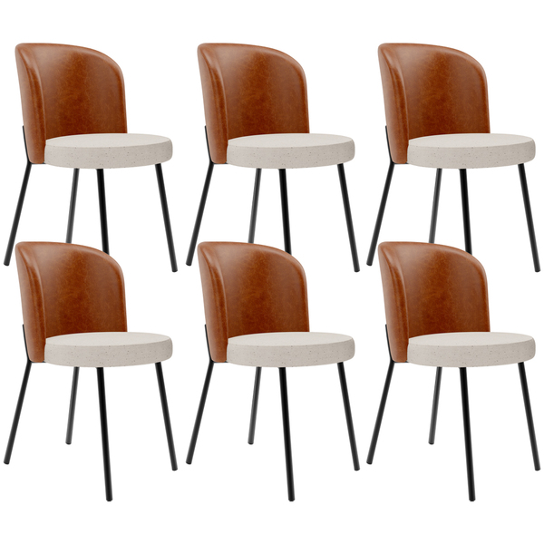 Kit 6 Cadeiras Sala De Jantar Estofada Gavi L02 Couríssimo Ca