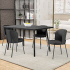 Kit 6 Cadeiras Sala De Jantar Estofada Gavi L02 Linho Cinza E