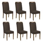 Kit 6 Cadeiras Sala De Jantar Estofadas D-28 100% Madeira Hel