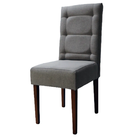 Kit 6 Cadeiras Sala De Jantar Estofadas Eloísa Veludo Cinza (