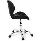 Kit 6 Cadeiras Slim Office Estofada Base Giratória Cromada -