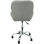 Kit 6 Cadeiras Slim Office Estofada Base Giratória Cromada -