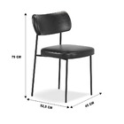 Kit 6 Cadeiras Stela Fixacourino Preto Sala De Jantar - Valli