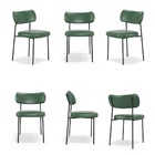 Kit 6 Cadeiras Stela Fixacourino Verde Sala De Jantar - Valli