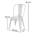 Kit 6 Cadeiras Tolix Branca